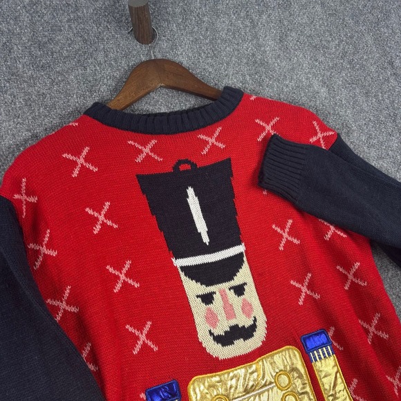 Nutcracker Ugly Christmas Sweater Pullover Mens Size L Holiday Party - Picture 1 of 6